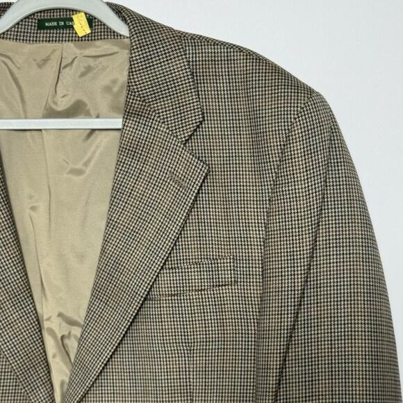 Lauren Ralph Lauren Sport Coat Mens 44R Houndstooth Two Button Single Vented VTG - Picture 3 of 12